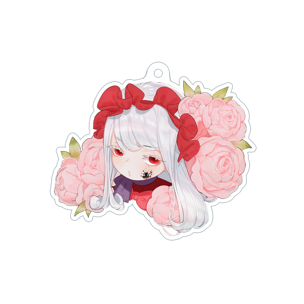 PorcelainMaid | Doll and Roses - Keychain