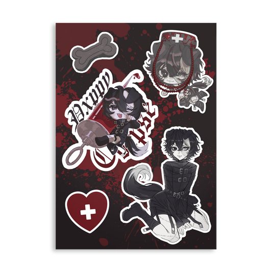 Pxppycorpse | Patient Records - Sticker Sheet